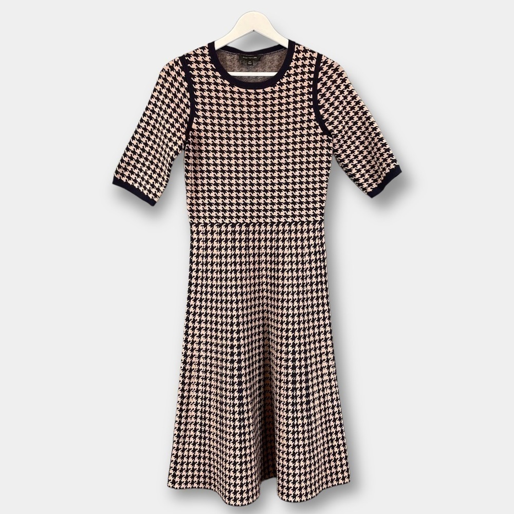 Ann Taylor Houndstooth Sweater Dress Size XS Tall